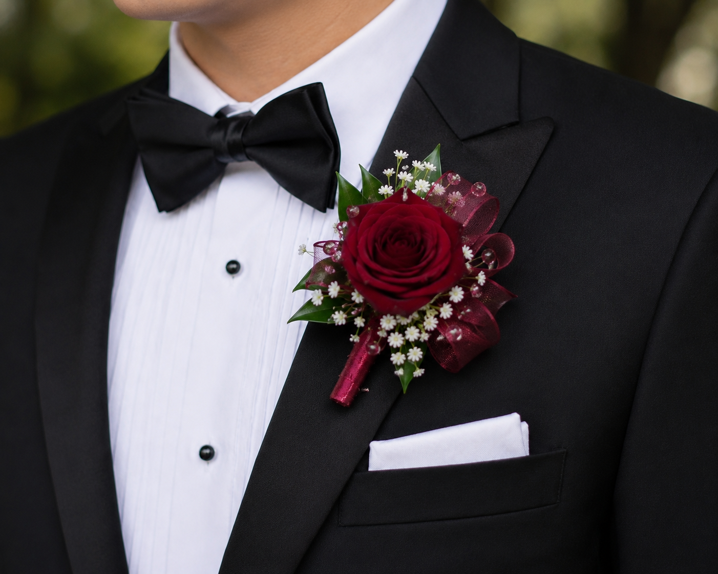 Red Boutonniere