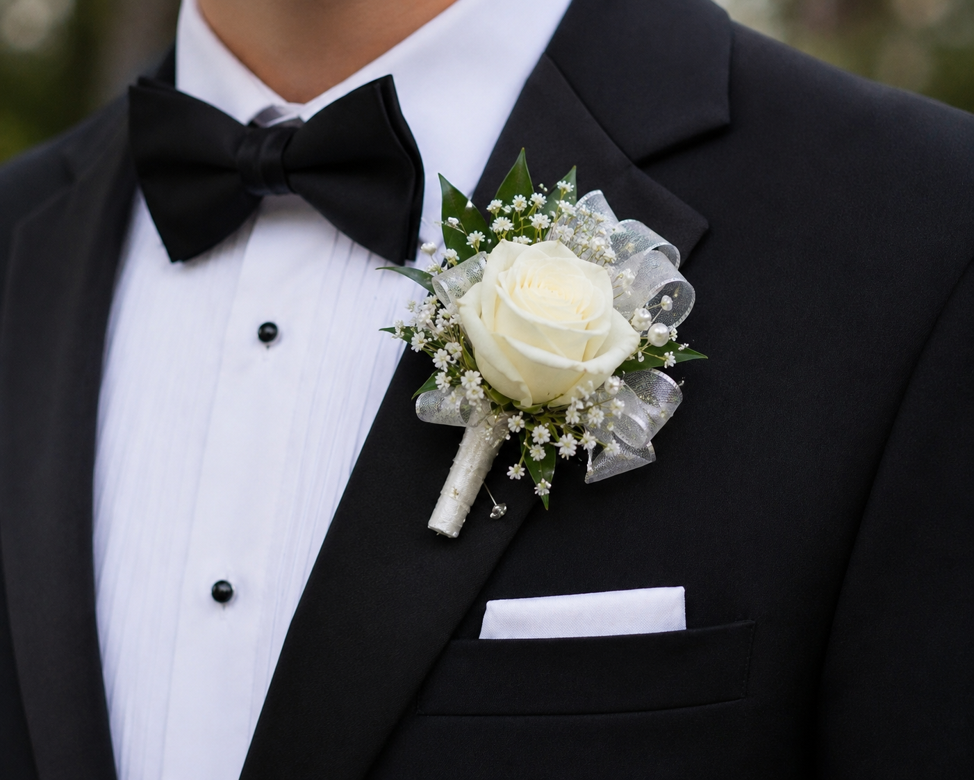 White Boutonniere
