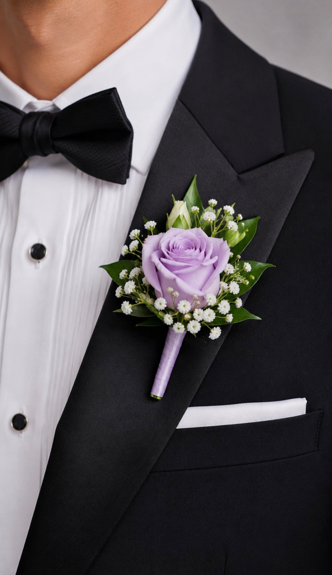 Purple Boutonniere