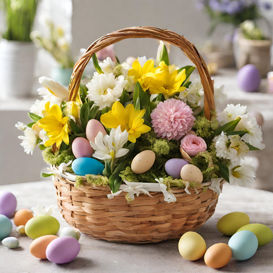 Happy Easter Flower Basket