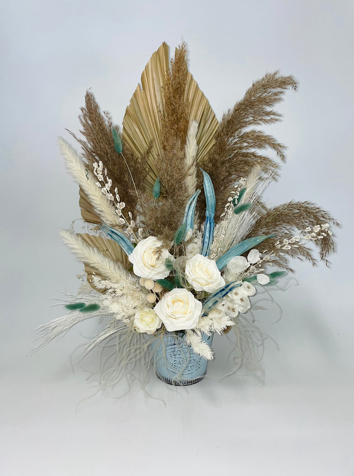 Blue Dried Flower Arrangement