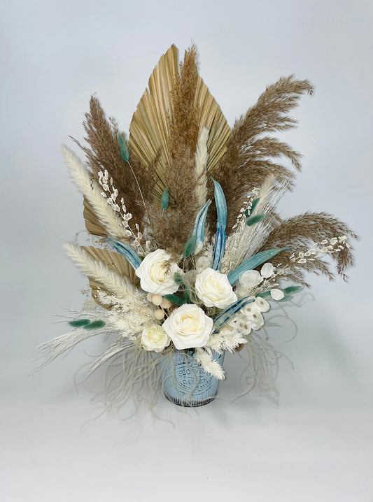 Blue Dried Flower Arrangement