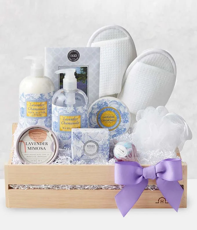 Cesta de regalo de spa para mujeres