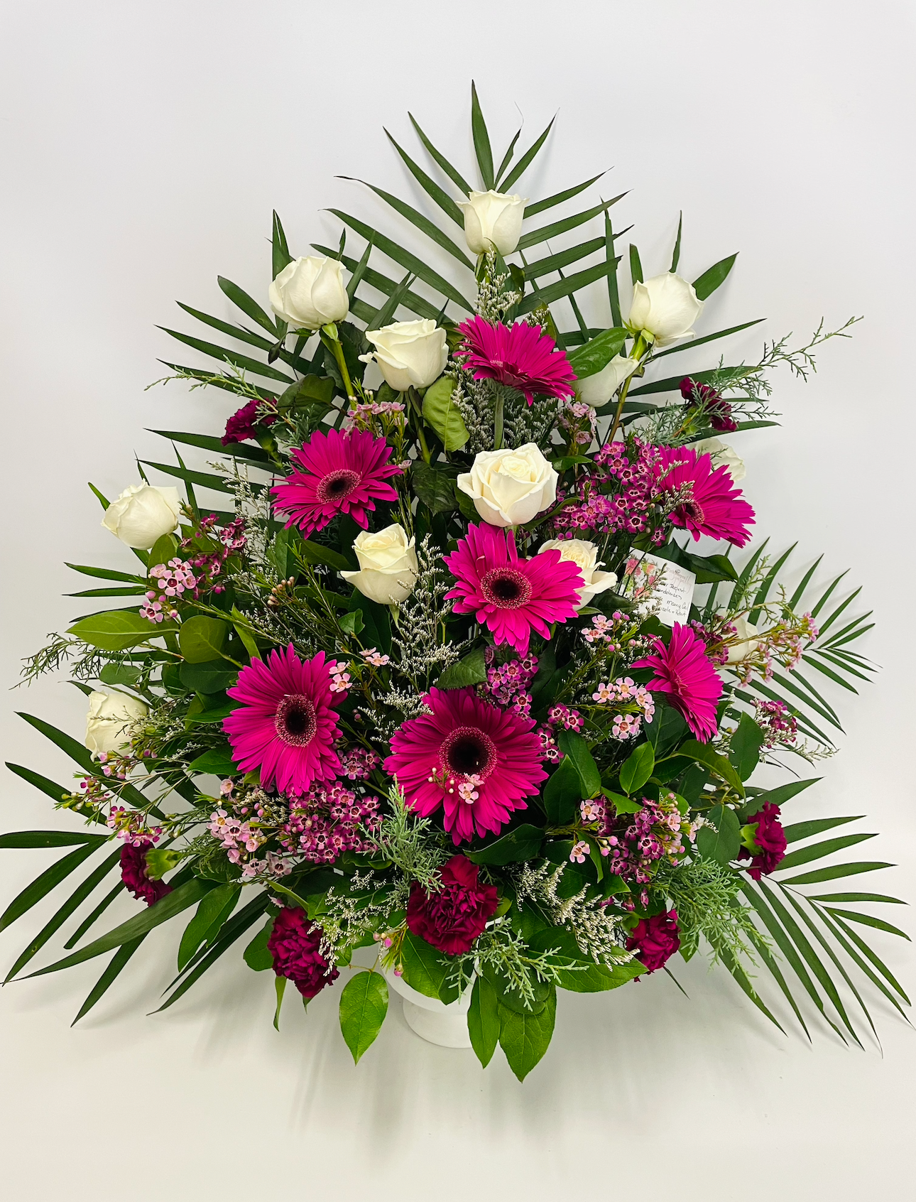 White And Purple Funeral Tribute