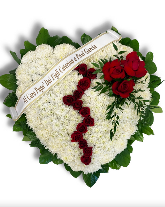 Broken Heart Funeral Wreath