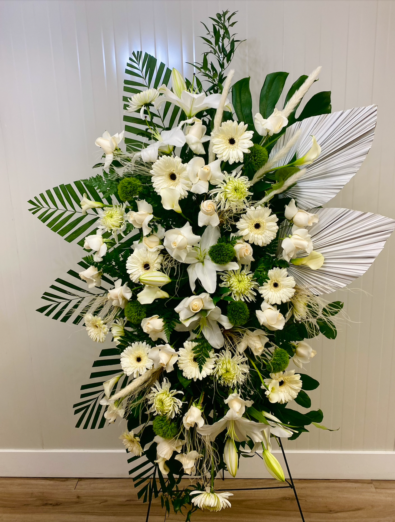 Bountiful White Standing Spray