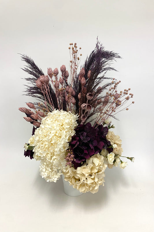 Autumn dried flower arrangement