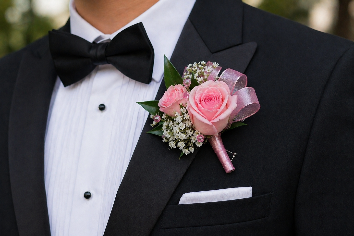 Pink Boutonniere