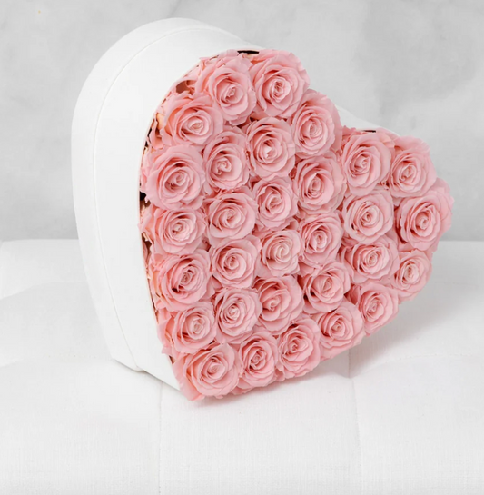 Luxury Pink Rose Heart Box