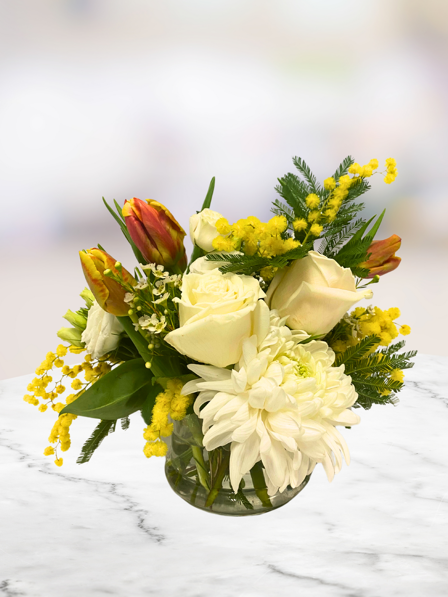 Women's Day Special Mimosa Vase Arrangement