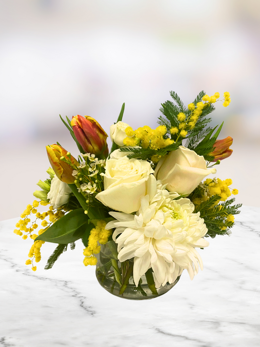 Women's Day Special Mimosa Vase Arrangement