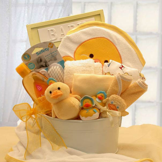 Cesta de regalo para la hora del baño del bebé recién nacido