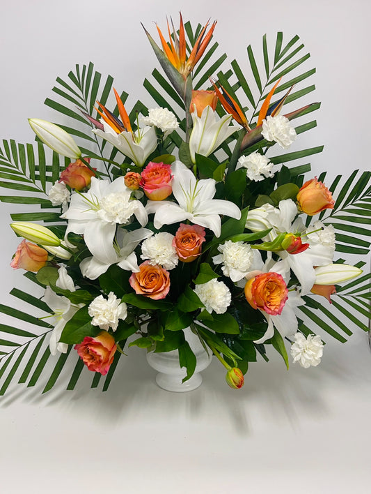 Opulent Peach Serenity Arrangement