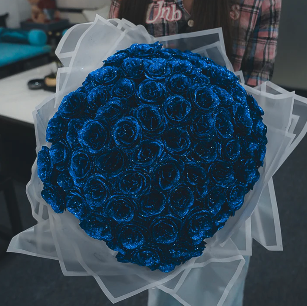 Blue Sparkle Roses Blue Glitter Roses | Toronto Florist – Sweet Petals Florist