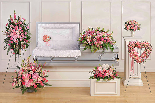 Graceful Farewell Pink Collection | 7 Arrangements