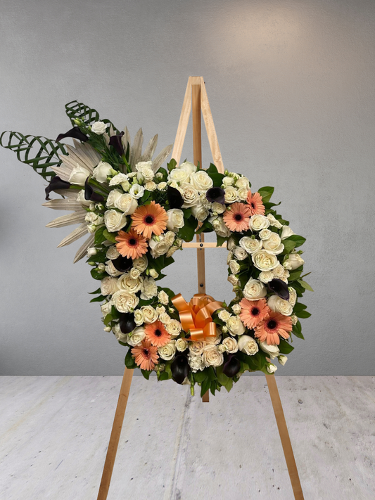Peach Petal Farewell Wreath