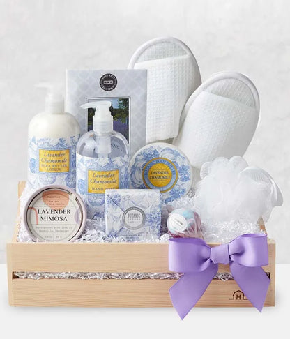 Cesta de regalo de spa para mujeres