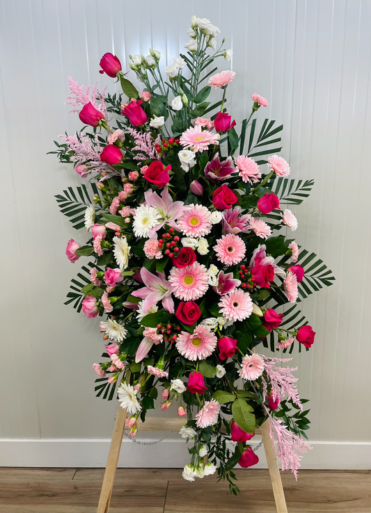 Pink and White Standing Spray