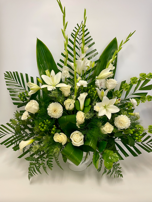 White Snapdragon Funeral Tribute