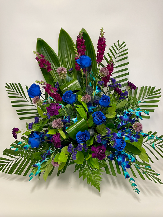 Blue And Purple Funeral Tribute