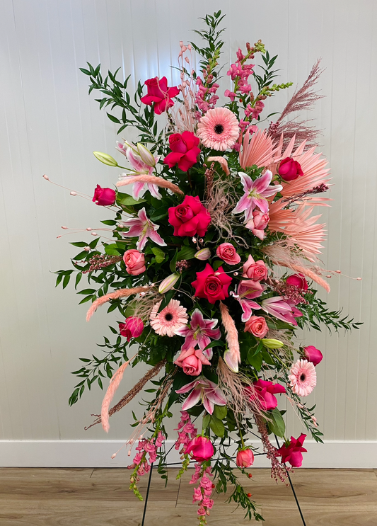 Whimsical Pink Standing Spray