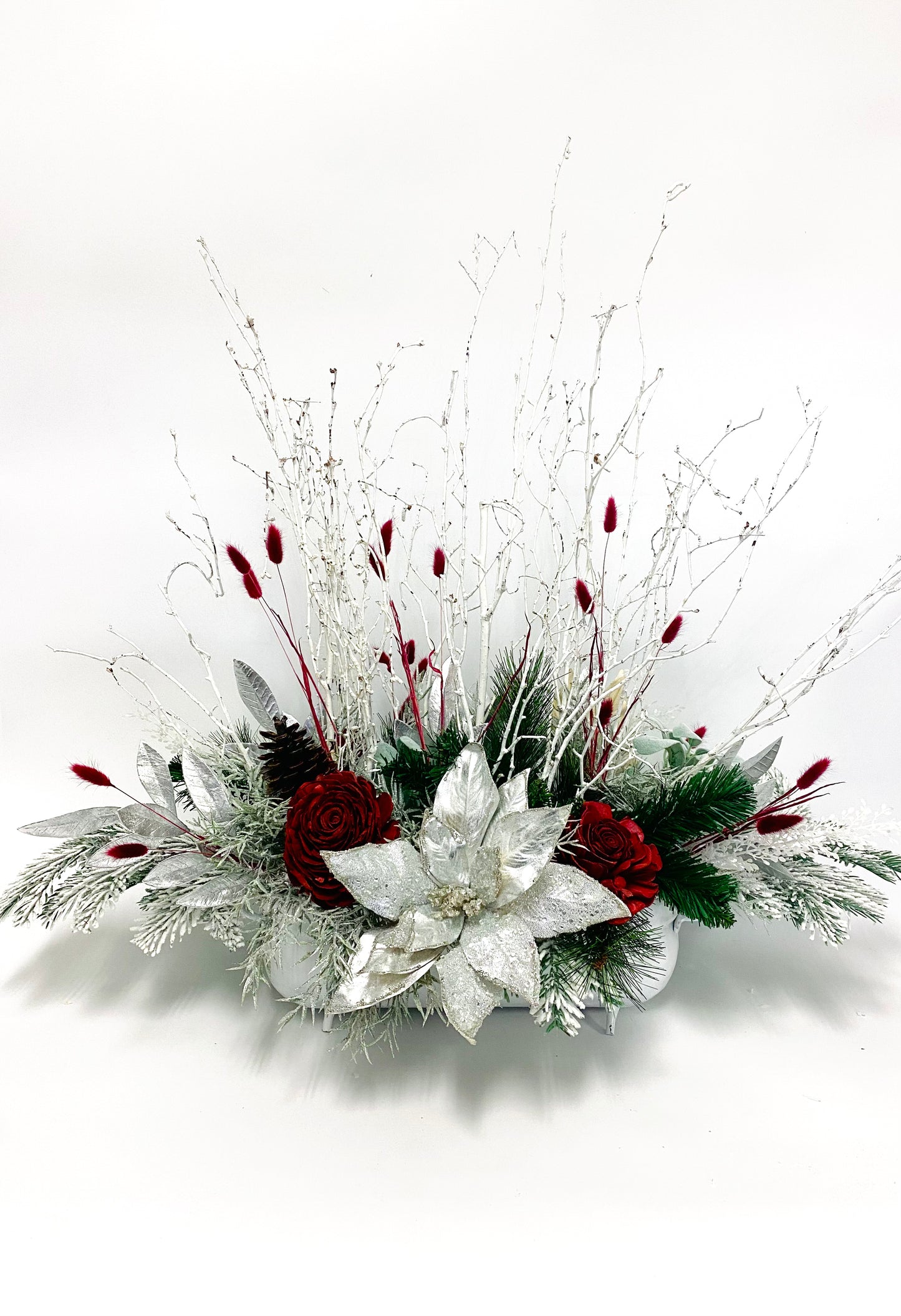 Christmas dried centerpiece